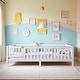 preview thumbnail 76 of 159, Wood Floor Bed with Safety Guardrails and Door Twin - White1