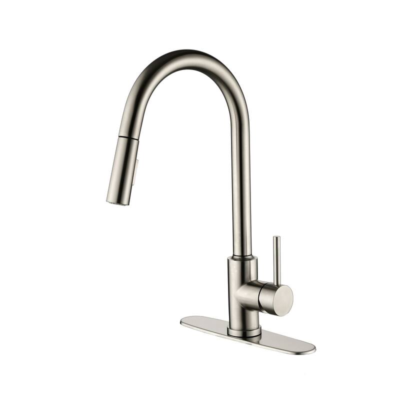 2-Function 1-Handle Pulldown Kitchen Faucet - Brushed Nickel