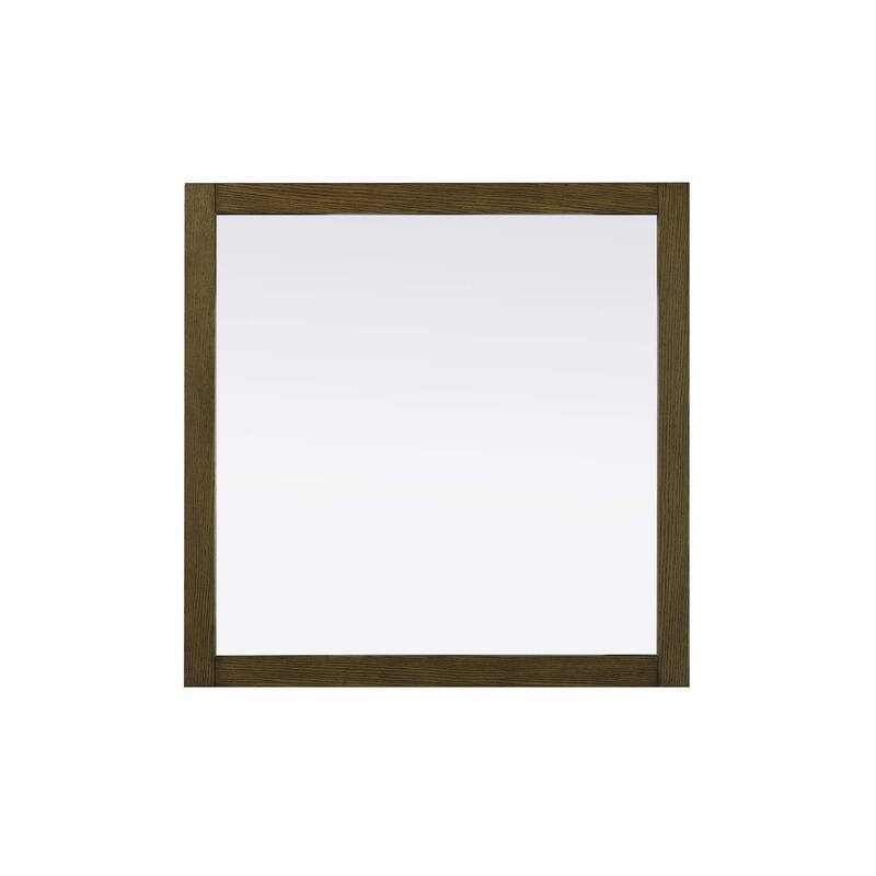 Solene Wooden Square Mirror 36 x 36 - 36" x 36" - Hazel Oak