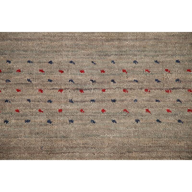 Tribal Gabbeh Accent Rug Handmade Oriental Wool Carpet - 2'10"x 4'11"