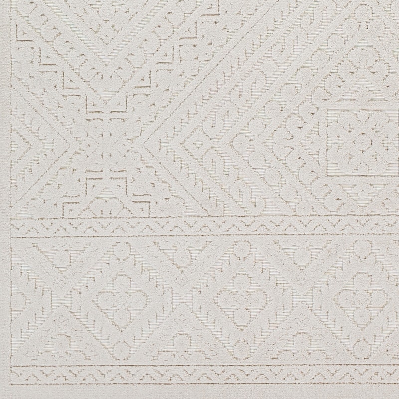 Livabliss Eugenia Cream Geometric Indoor/ Outdoor Area Rug