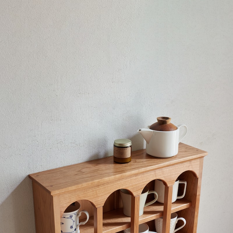 GDFStudio - Marcellus One-Piece Cherry Solid Wood Rack with Timeless European Charm
