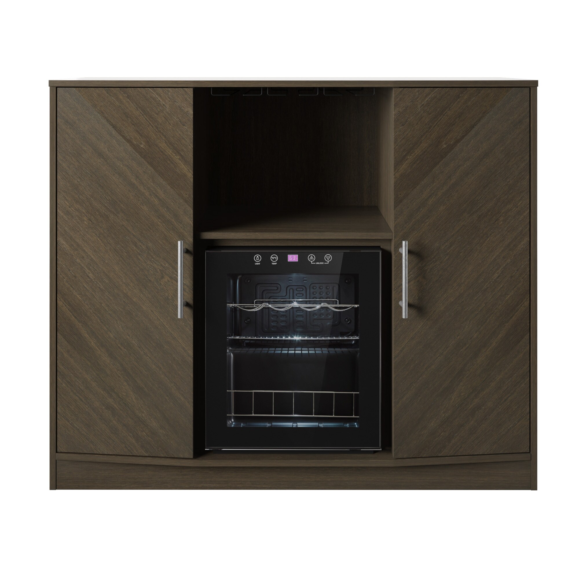 Bar cabinet with clearance cooler