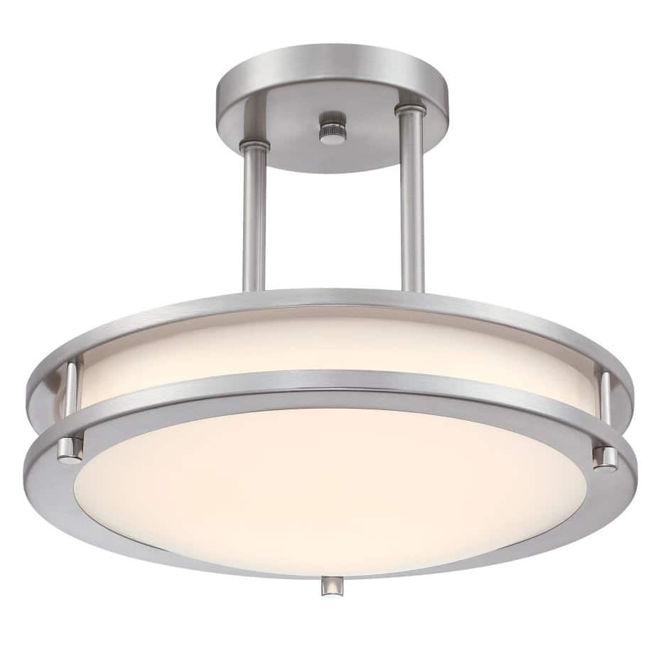 Westinghouse 6136600 Lauderdale 12" Wide LED Semi-Flush Bowl Ceiling
