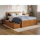 preview thumbnail 24 of 83, Orlando Platform Bed with Footboard and Storage Drawers Light Toffee - Full
