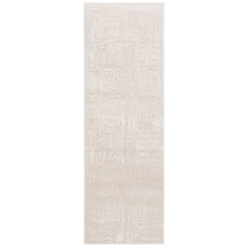 SAFAVIEH Whisper Inez Modern Abstract Rug - 2'6" x 8' Runner - Beige