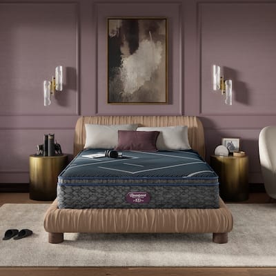 Beautyrest World Class Level Four Hybrid Medium Apex PillowTop Mattress - Dark Blue