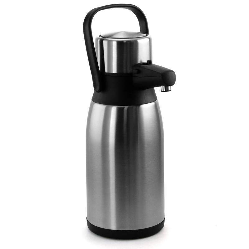 MegaChef 3 Quart Stainless Steel Airpot, Hot Water Dispenser for Coffee and Tea