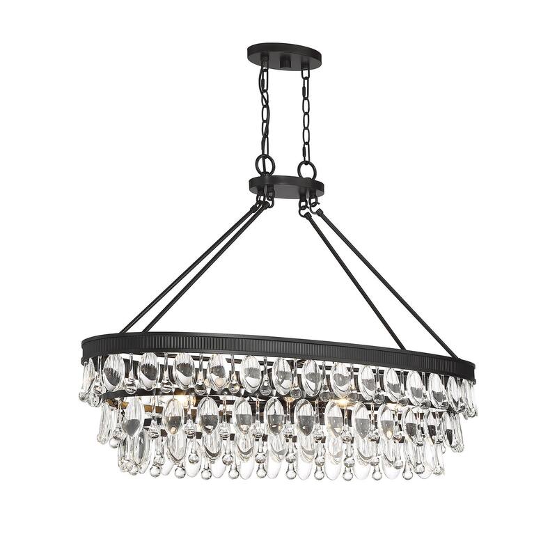 Savoy House Windham 8 Light 38" Wide Crystal Linear Chandelier