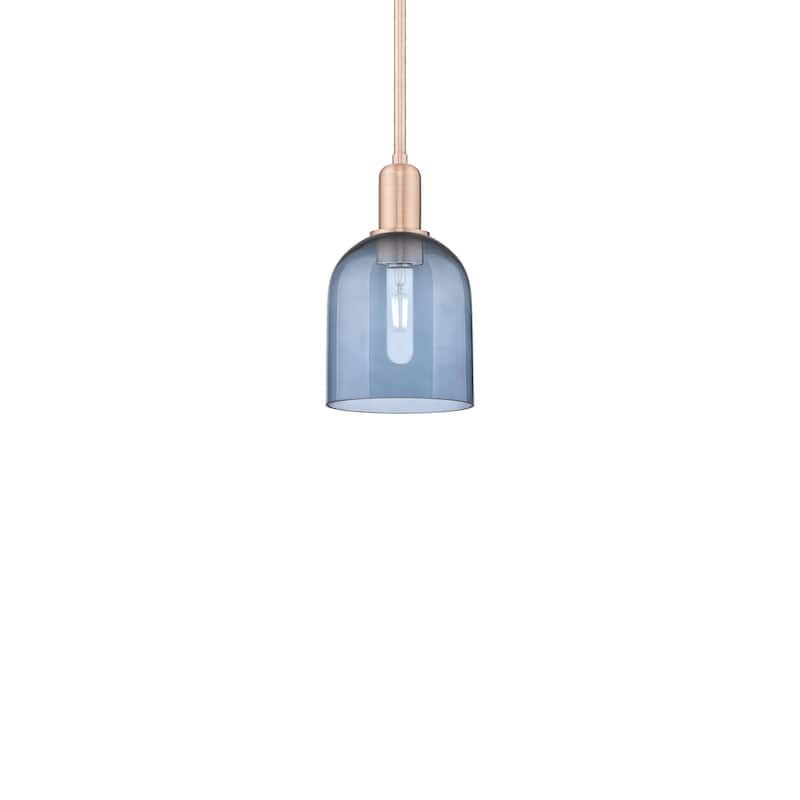 Innovations Lighting 716-1S-11-6 Bella Pendant Bella 6" Wide Mini - Antique Copper / Blue