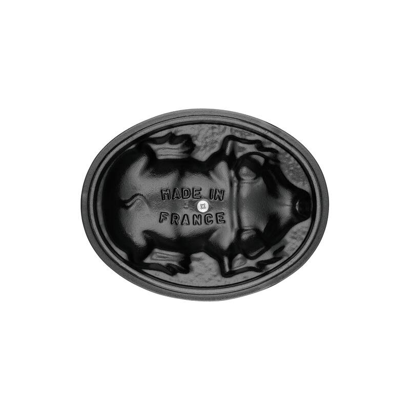 Staub Cast Iron 1-qt Pig Cocotte - Graphite Grey