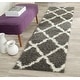 preview thumbnail 93 of 162, SAFAVIEH Dallas Shag Giusy Trellis 1.5-inch Thick Rug 2'3" x 4' - Dark Grey/Ivory - Rectangle