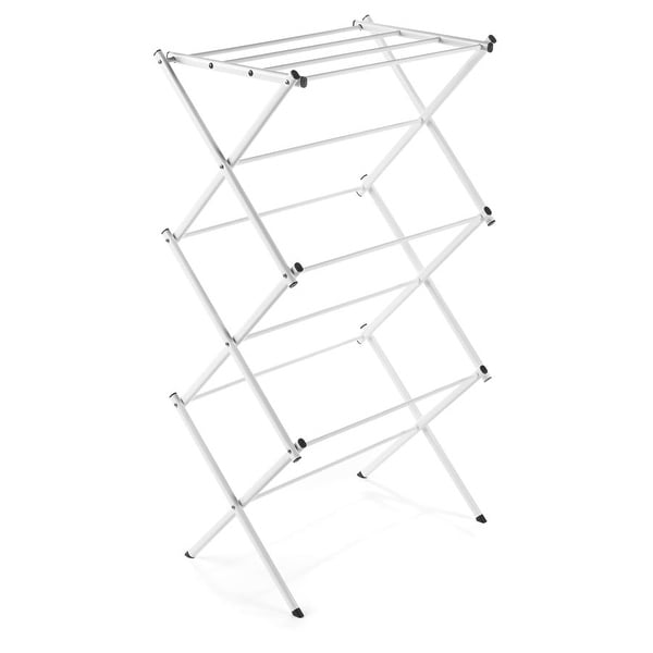 Polder 8316P 90 Compact Accordion Clothes Drying Rack White