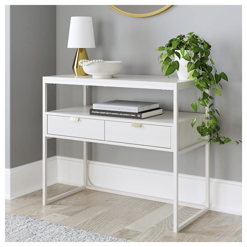 Signature Design by Ashley Deznee White Credenza - 36"W x 18"D x 31"H
