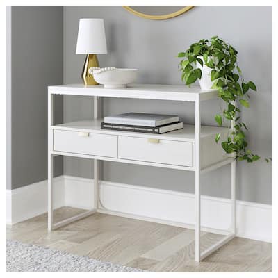 Signature Design by Ashley Deznee White Credenza - 36"W x 18"D x 31"H