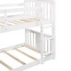 preview thumbnail 11 of 10, Modern Twin Over Twin Wood Bunk Kids Bed with Ladder,Guardrail
