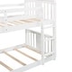 preview thumbnail 11 of 10, White Twin over Twin Solid Wood Bunk Bed with Ladder and Fence for Kids