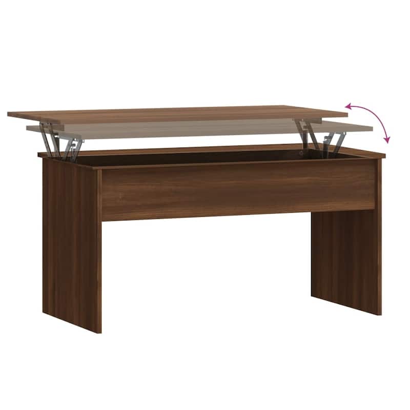 vidaXL Coffee Table Lift Top End Table Accent Side Sofa Table Engineered Wood - 40.2" x 19.9" x 20.7"