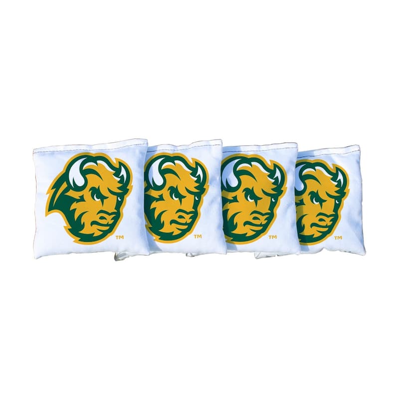 North Dakota State White Cornhole Bags - Corn Filled