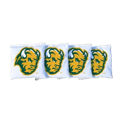 North Dakota State White Cornhole Bags