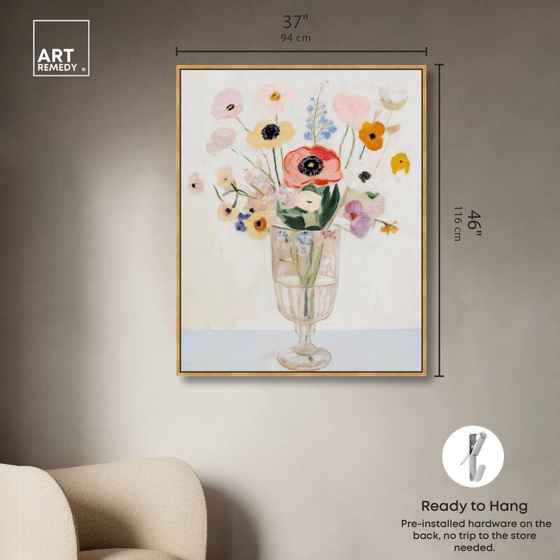 Gentle Bouquet Canvas by Art Remedy