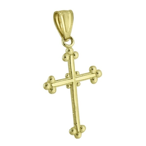 Designer Cross Pendant Hip Hop Real 10K Yellow Gold High End Classy Charm
