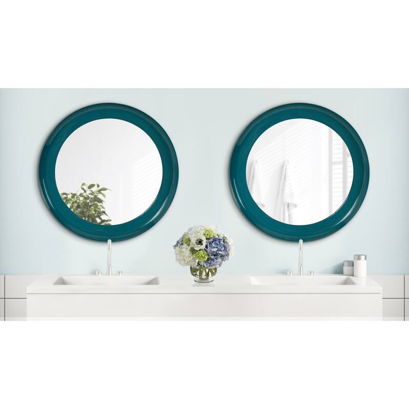 Kate and Laurel Laranya Round Wall Mirror