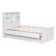 preview thumbnail 14 of 16, Wood Queen Size Platform Bed with LED Headboard, Charging Station and 2 Drawers