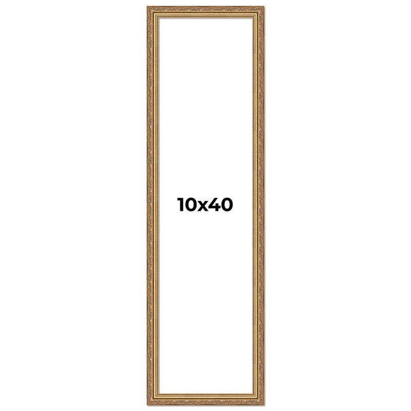 10x40 Frame Red Solid Wood Picture Frame Width 1.75 Inches | Interior Frame Depth 1 13/16 Inches