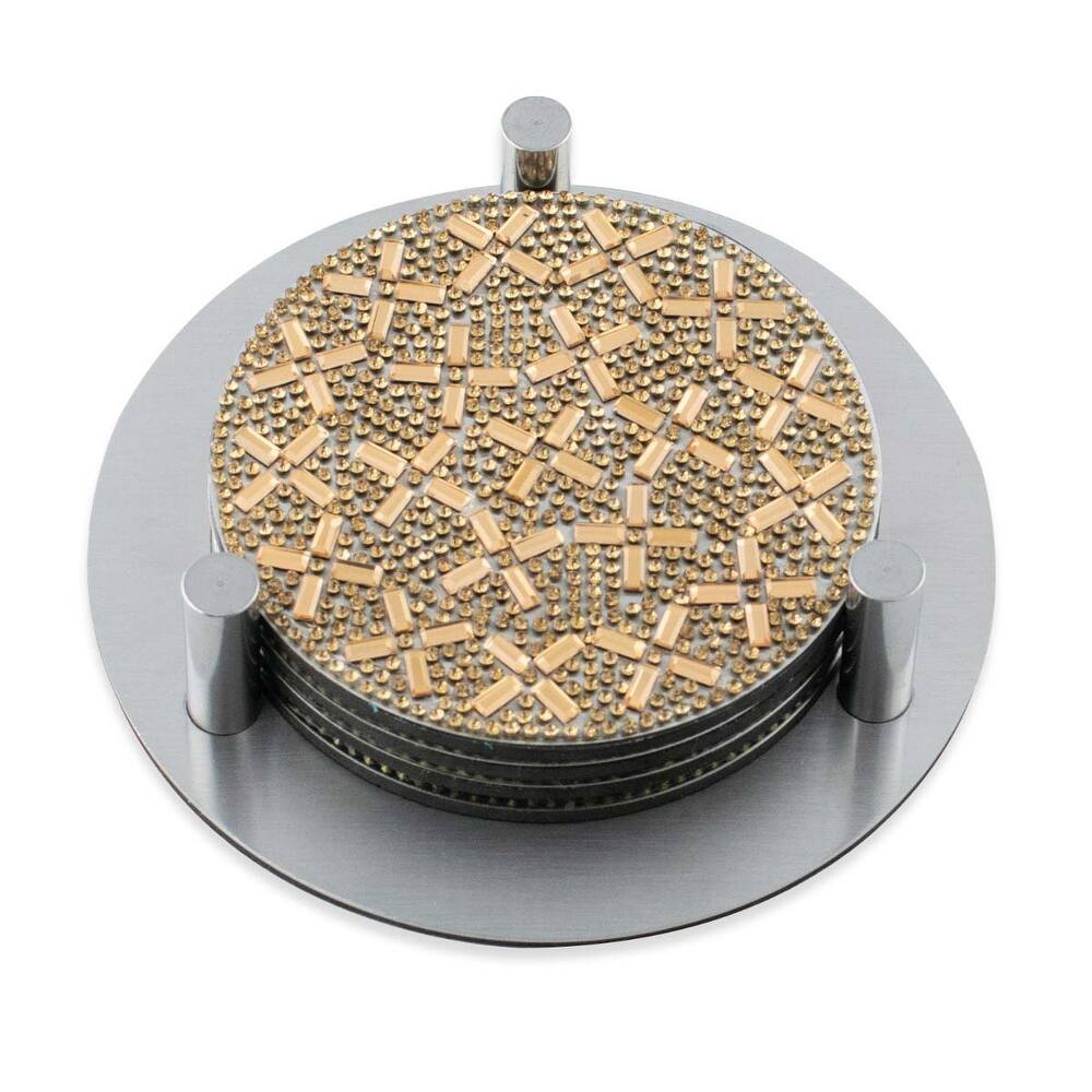 Sparkles Home Luminous Rhinestone Coaster Set