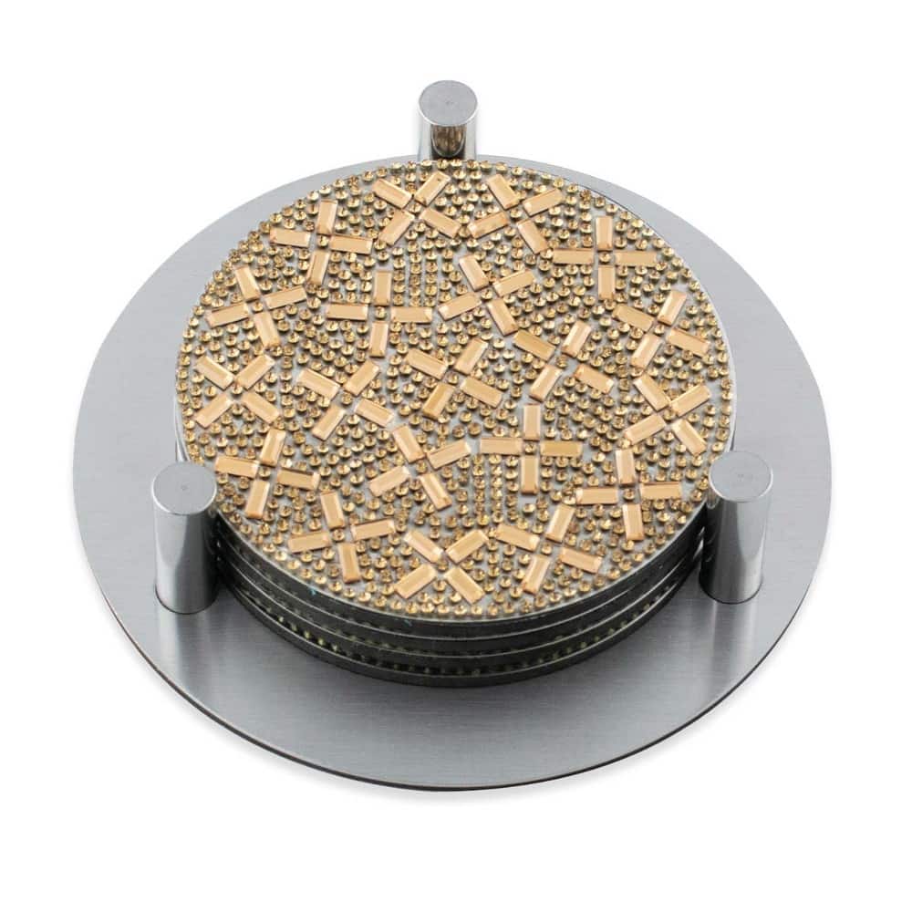 Sparkles Home Madison Avenue Rhinestone Coaster Set