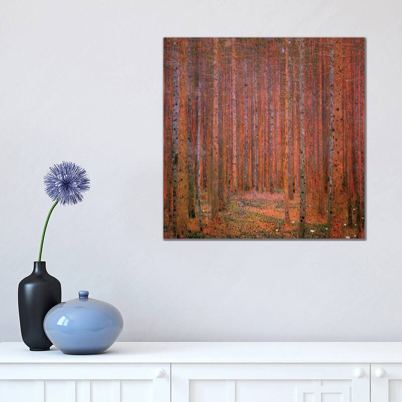 iCanvas "Fir Forest I" by Gustav Klimt Canvas Print - 18x18x1.5