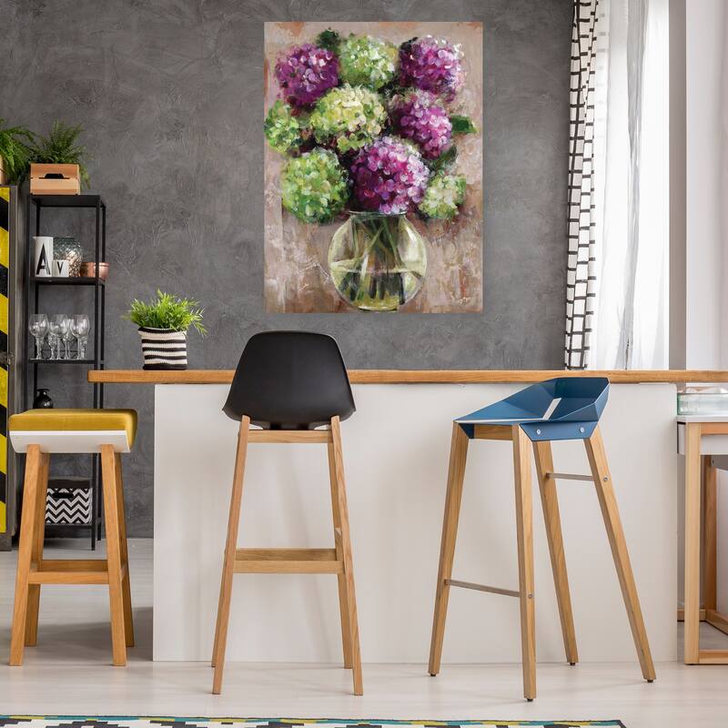 Hydrangea Study By Sandy Doonan Canvas Art Print