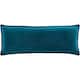 Vianne Solid Cotton Velvet 30-inch Lumbar Throw Pillow - 12"x30" with Poly Insert - Teal