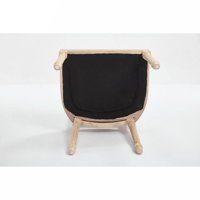 2PCS T-shaped Back Cotton Linen Dining Chairs