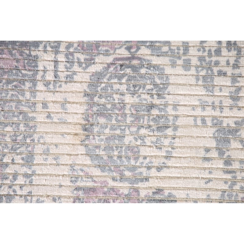 Moder / Abstract Accent Rug Handmade Wool Carpet - 3'11"x 5'10"
