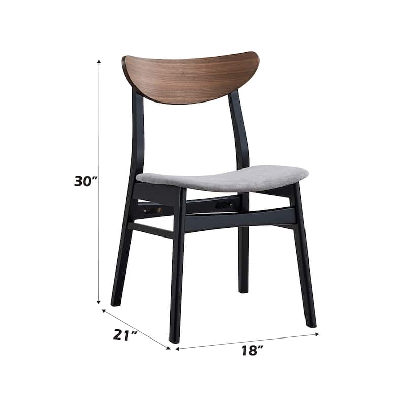 Side Chair (Set of 2) - Black,Grey,Walnut