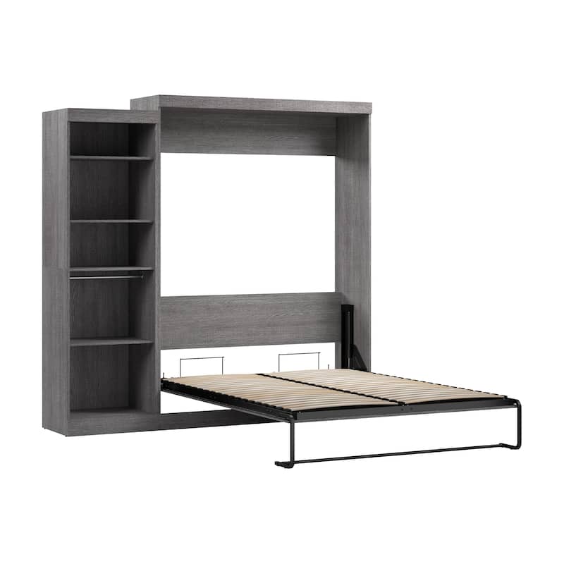 Nebula Queen Murphy Bed with Closet Organizer (90W) by Bestar