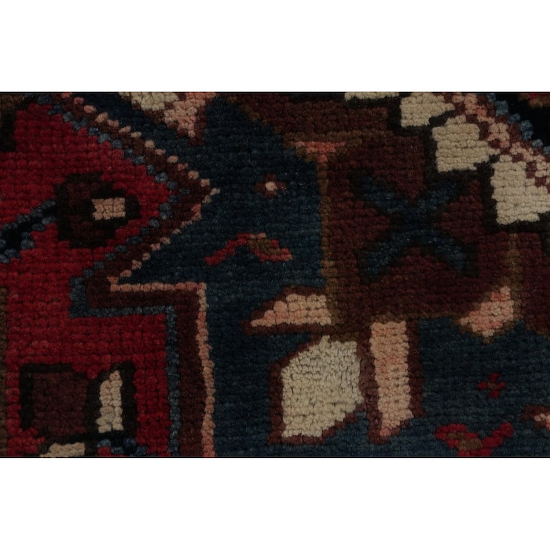 Hand Knotted Oriental 100% Wool Carpet Traditional Medallion Red Heriz Area Rug - 9' 9'' X 7' 1''