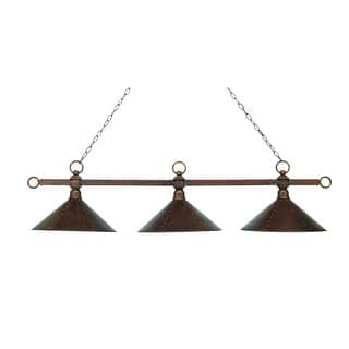 Elk Home Aged Copper With Metal Shade 3 Light Chandelier