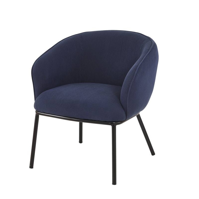 Mid Century Upholstered Black Leg Indoor Chair