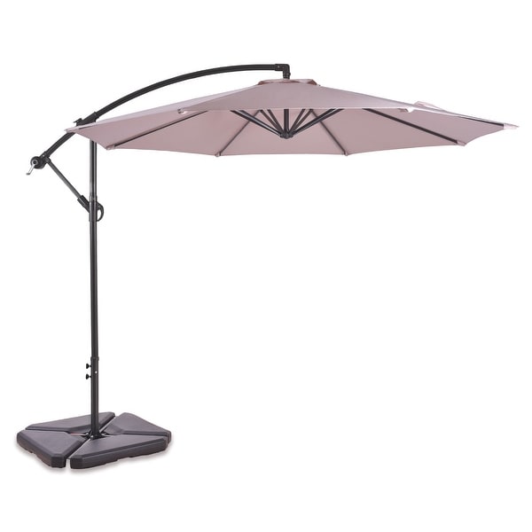 Details about    10Ft Offset Hanging Patio Umbrella Outdoor Market Cantilever 10 ft Beige 