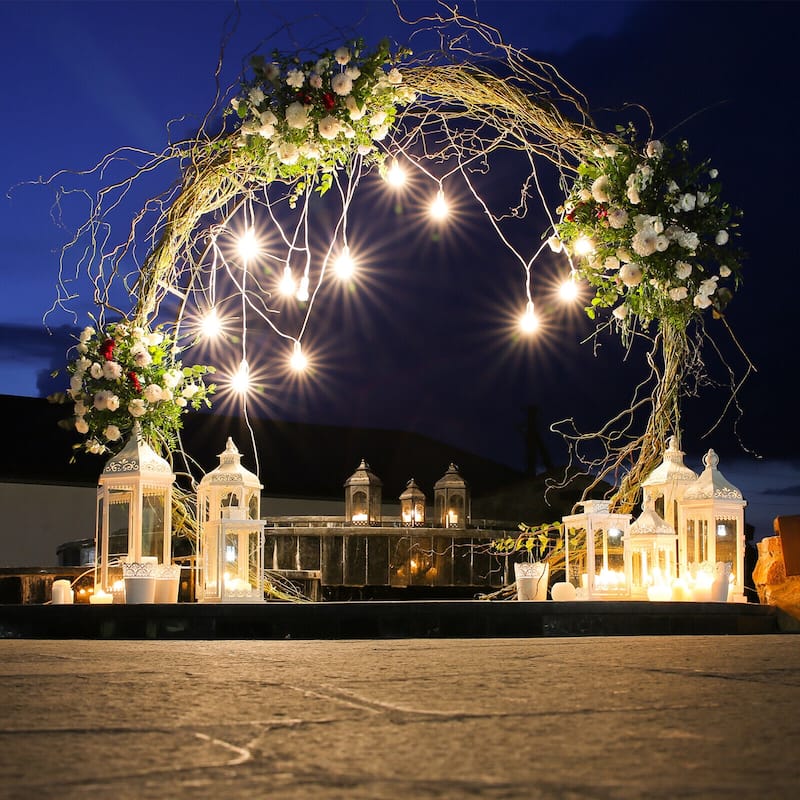 Large Circle Wedding Arch Round Garden Archway Arbors Stand 78"H