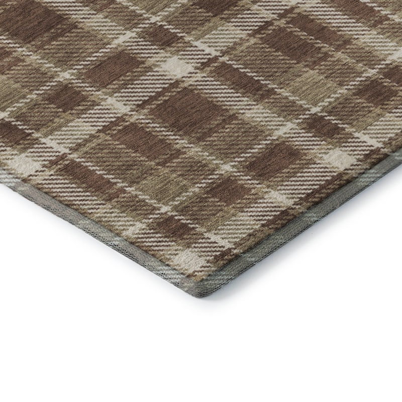 Premium Washable Super Soft Plaid Mayfield Rug