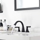 preview thumbnail 3 of 17, Vanityfair 8" Widespread Double Handles Bathroom Sink Faucet with Drain Assembly