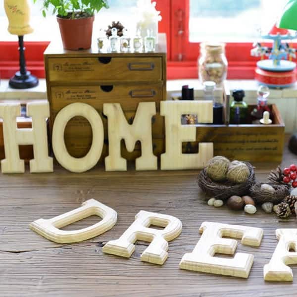 Shop Home Bedroom Wooden Decor English R Letter Alphabet Free Diy