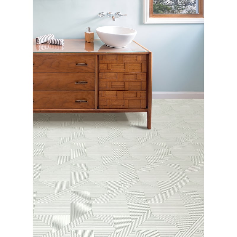 FloorPops Neutral Frey Peel & Stick Floor Tiles
