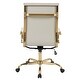 preview thumbnail 26 of 42, LeisureMod Harris High-Back Leather Office Chair With Gold Frame