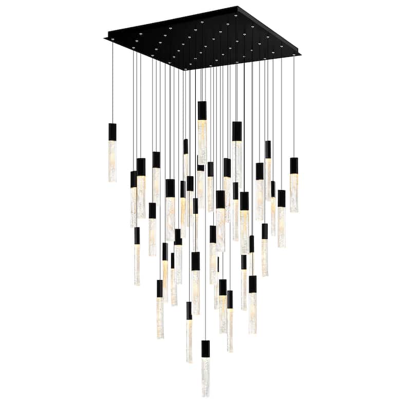 Greta Integrated LED Black Chandelier - Black