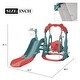 preview thumbnail 9 of 28, Indoor & Outdoor Toddler Freestanding Slide and Swing Set 3 in 1 with Basketball Hoops Combo